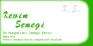 kevin semegi business card